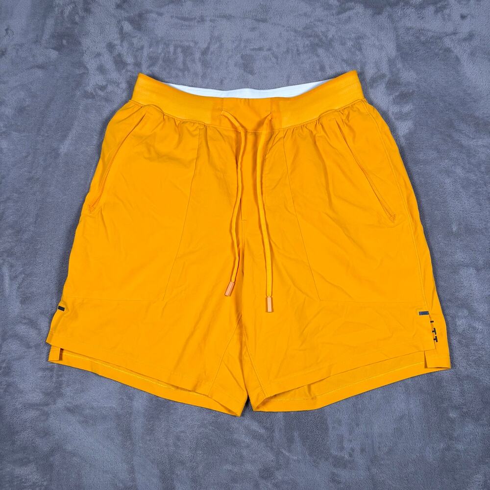 Lululemon License to Train Linerless Shorts Gold Yellow Men’s Size Small